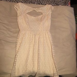 White dress with lace pattern